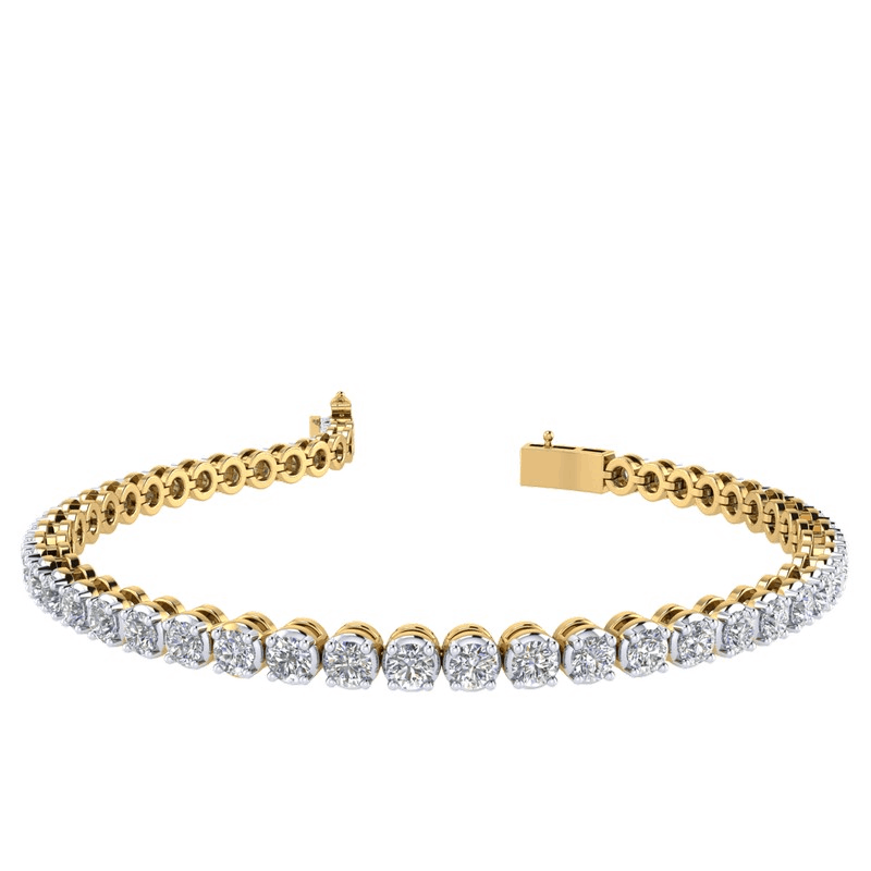 Luxury Diamond Moissanite Bracelet / Best Diamond Crown Bracelet / Colorless Diamond Bracelet For Women