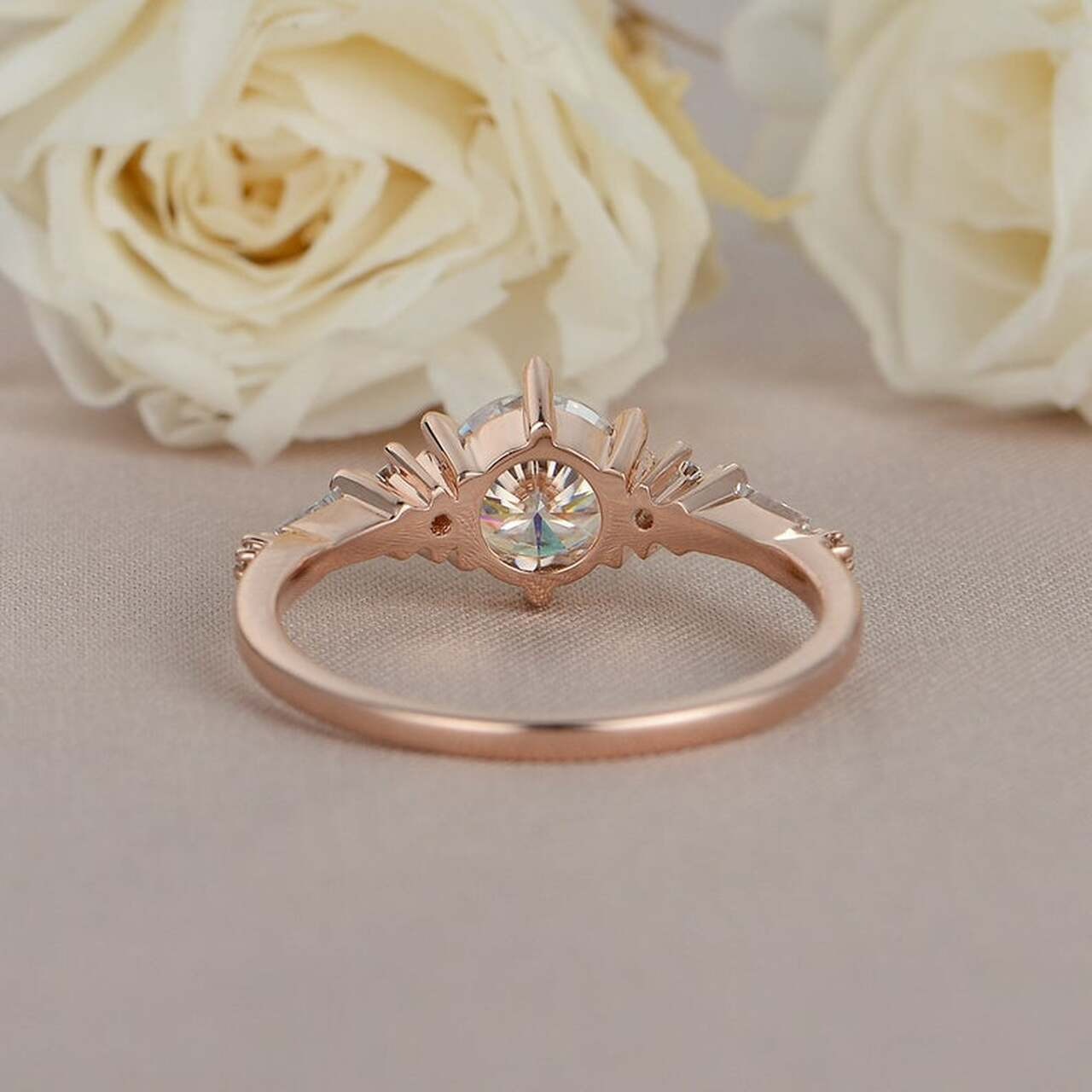 2.00 CT Stunning Round Moissanite Engagement Ring/ 14K Rose Gold Six Prongs Ring/ Bridesmaid Gift For Her/ Personalized Ring/ Proposal Ring