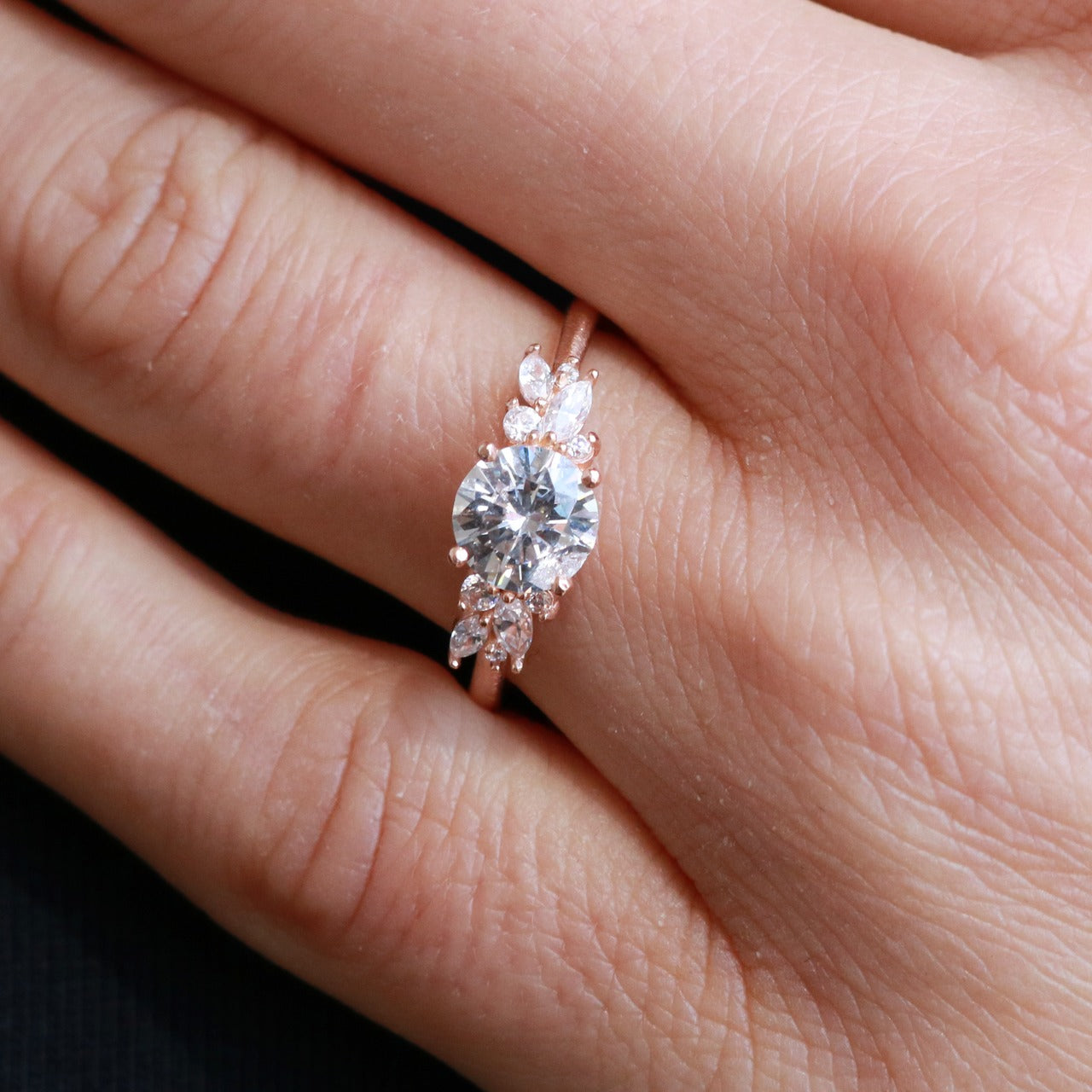 2.00 CT Round Cut Moissanite Engagement Ring/ 14K Rose Gold Bridal Ring/ Proposal Anniversary Ring For Her/ Promise Bridesmaid Gift For Her