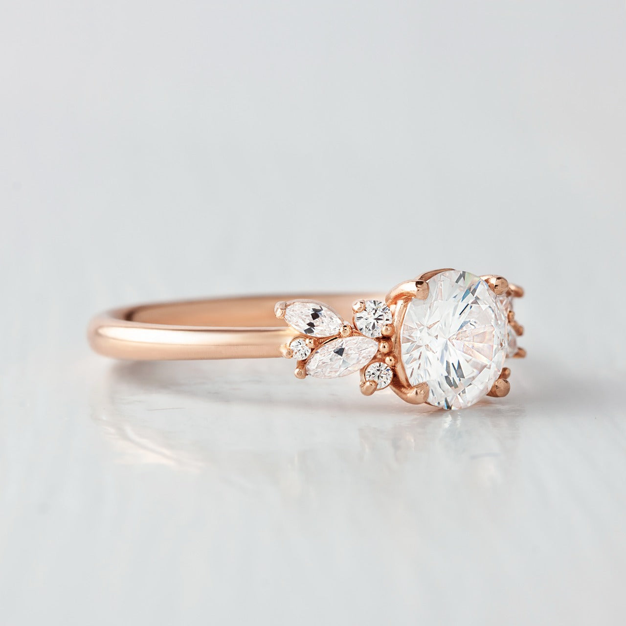 2.00 CT Round Cut Moissanite Engagement Ring/ 14K Rose Gold Bridal Ring/ Proposal Anniversary Ring For Her/ Promise Bridesmaid Gift For Her