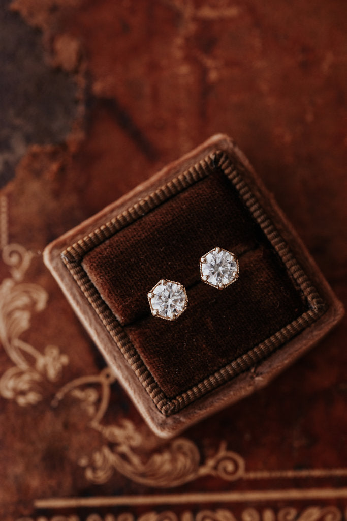 Round Cut Diamond Earring